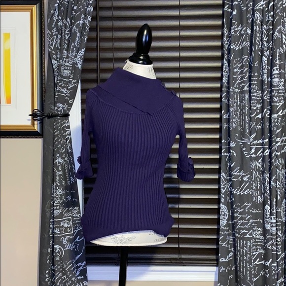 INC International Concepts Tops - INC Short Sleeve Turtle Neck - Large